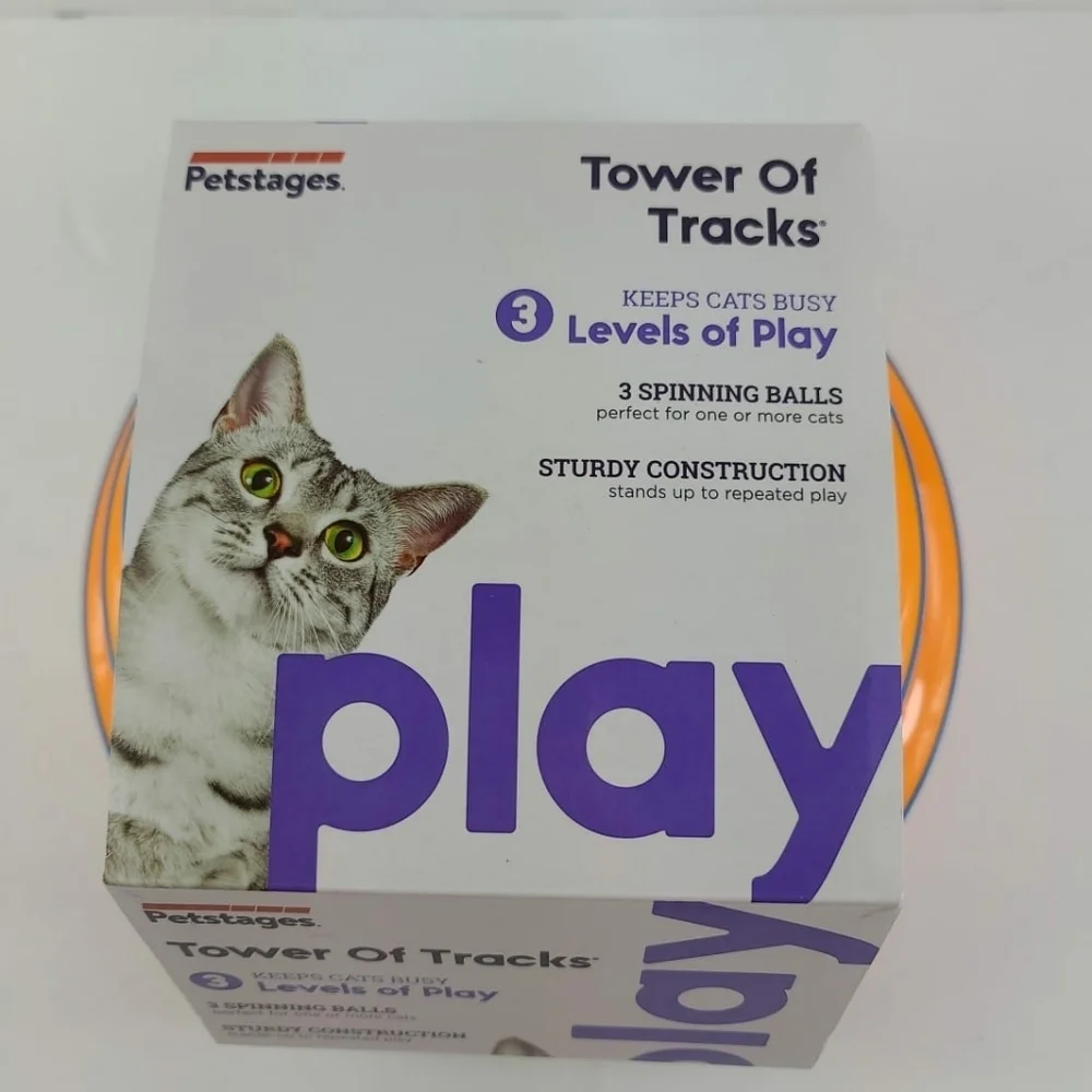 New Cat Toy tower tracks w 3 balls